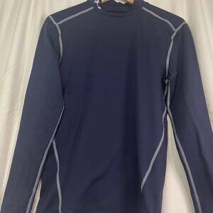 TM7039- Under Armour Compression Long Sleeve Shirt Men’s Medium • Navy Blue